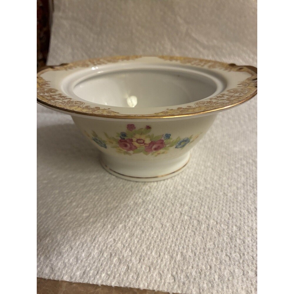 Imperial China Japan Komatsu Sugar Bowl No Lid Floral Gold Rim Vintage - Picture 6 of 10